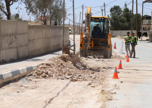 مشروع تأهيل وتعبيد توسعة أرصفة 2024