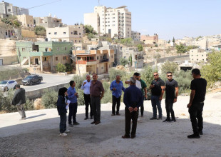 الاجتماع التمهيدي وزيارة الموقع لمشروع تأهيل وتعبيد طرق داخلية