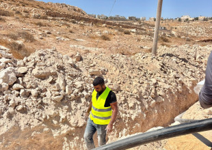 استمرار العمل في مشروع توسعة شبكة المياه