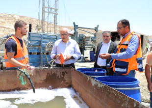 زيارة وفد سلطة المياه والـUNDP والشبكة العالمية للمياه بلدية السموع