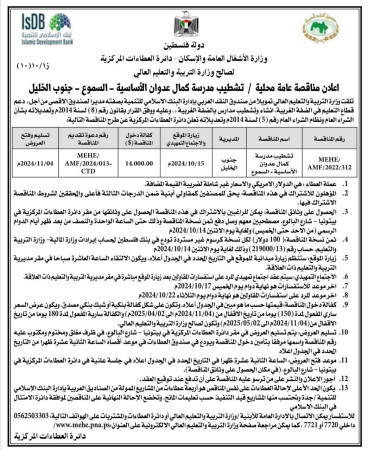 تشطيب مدرسة كمال عدوان الأساسية